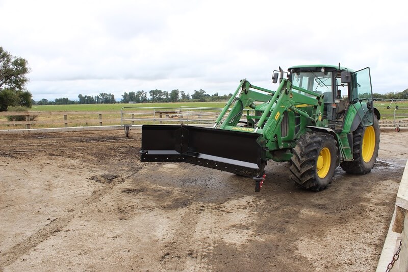 Rata Yard Scraper on John Deere Tractor Loader