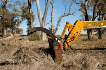 Power Claw grapple attachment root raking