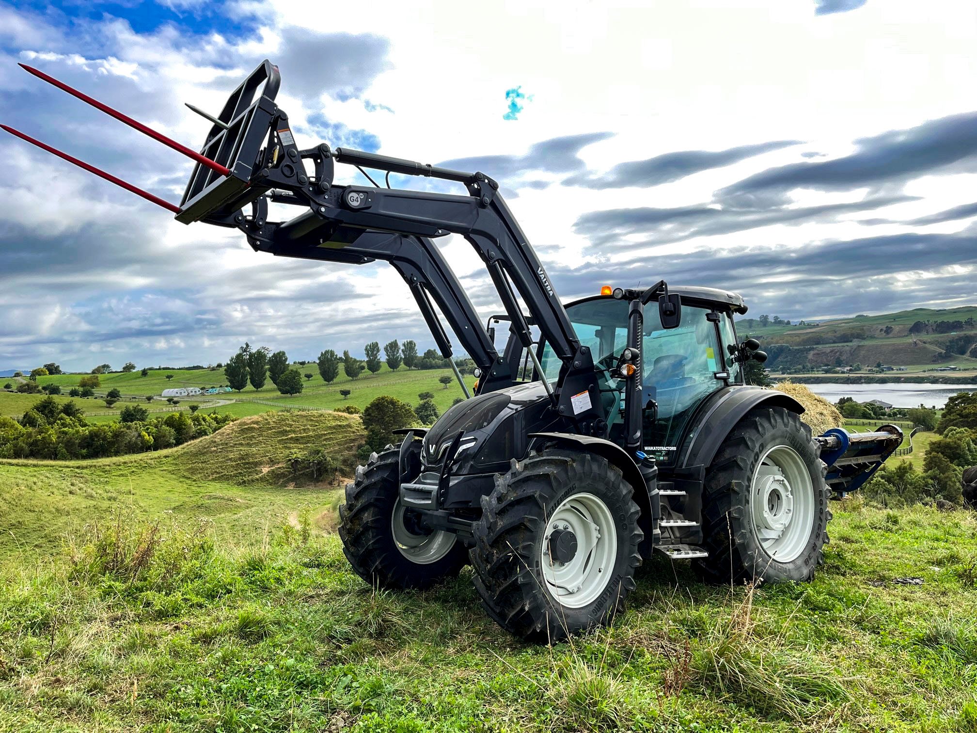 Valtra and Bale Fork - Scenery - Ben Peters Waikato Tracktors_2
