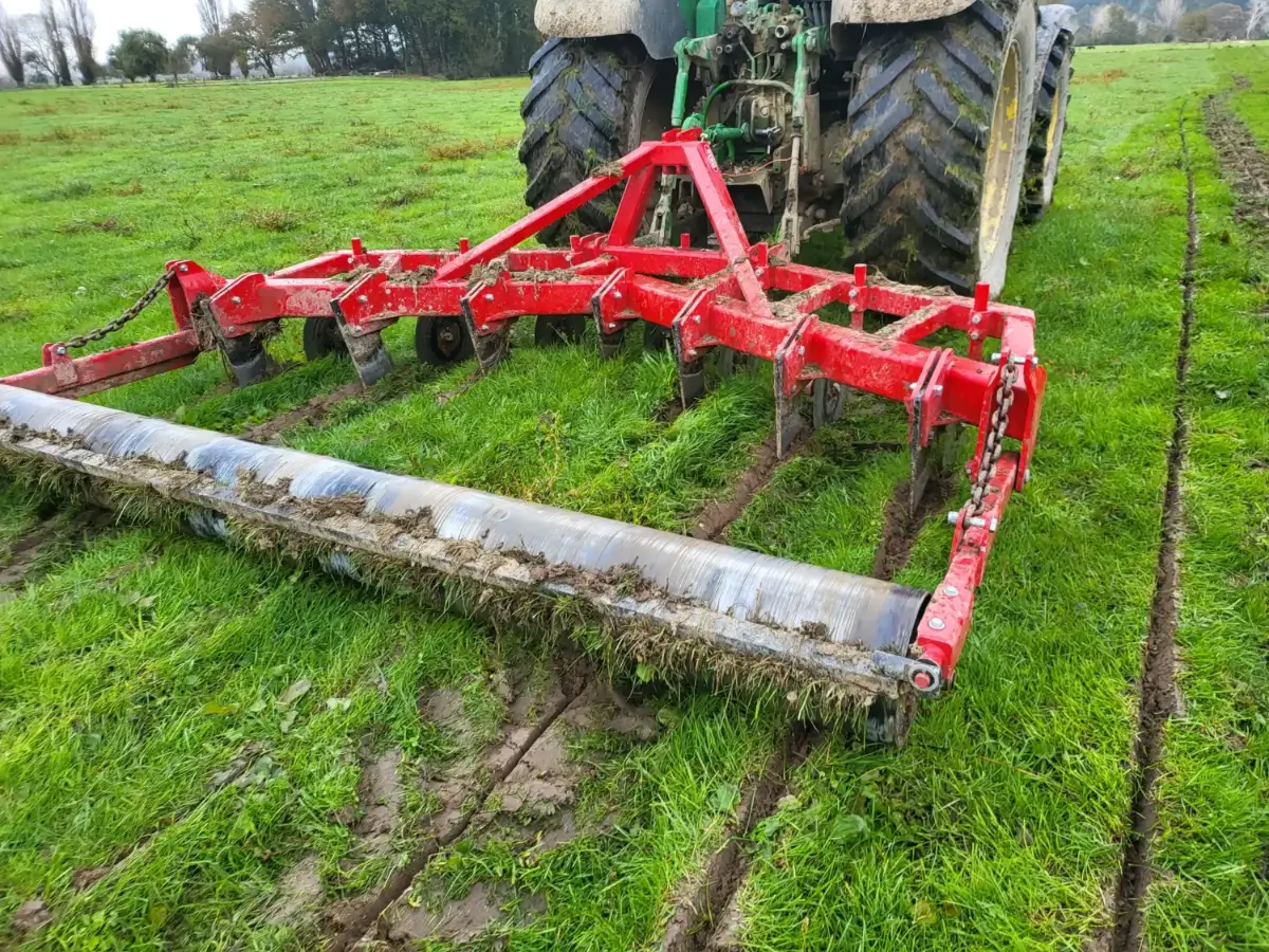 Aerator in wet ground