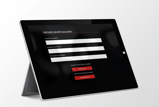 Fertiliser spreader calibration calculator