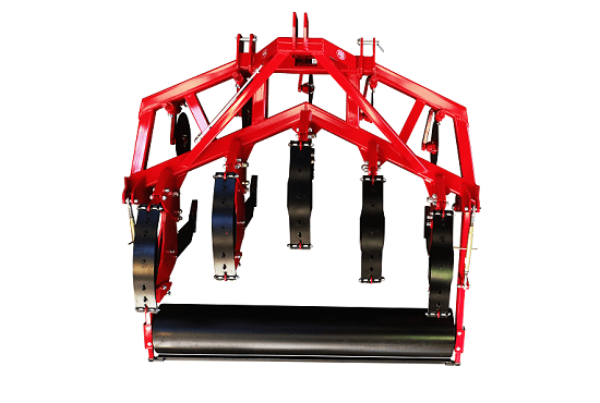 Rata Auto Reset Panerazer soil aerator from above showing V formation of legs